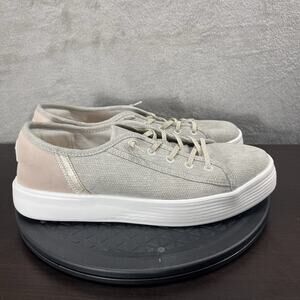 Hey Dude Womens Size 10 Cody Heathered Knit Mesh Light Grey Slip On Shoes
